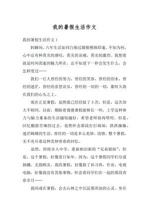 我的暑假生活作文汇总.docx