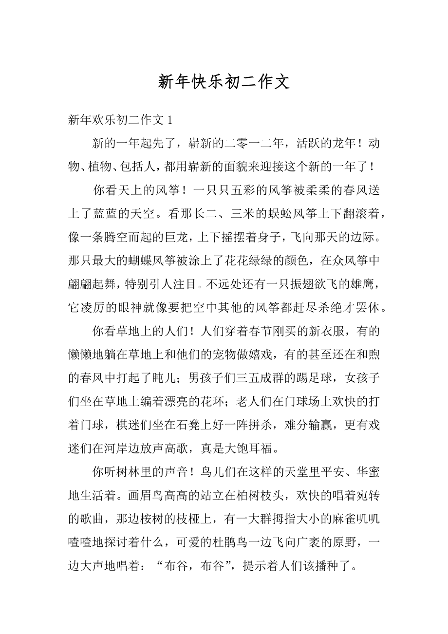 新年快乐初二作文优质.docx_第1页