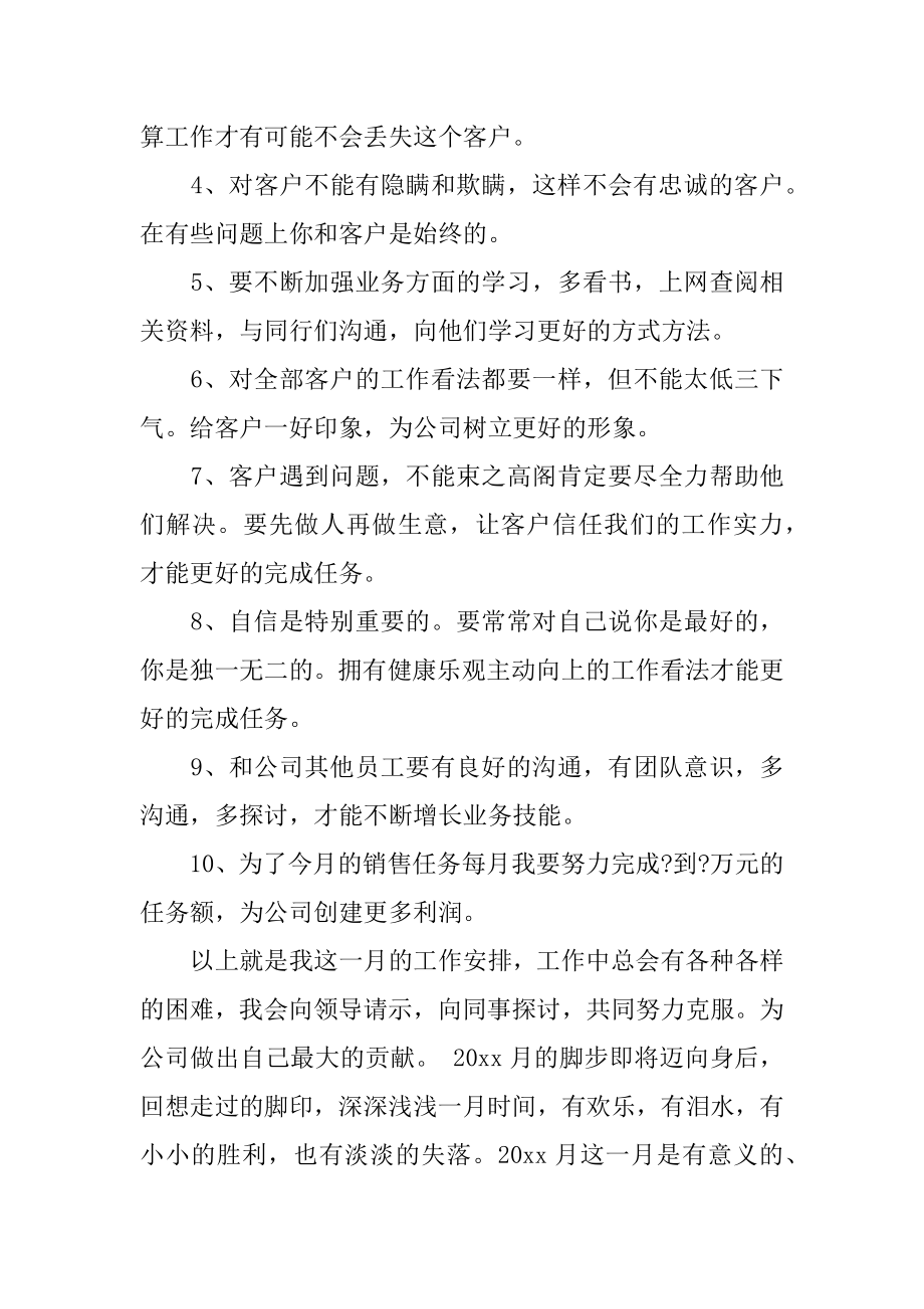 月度业务工作计划优质.docx_第2页