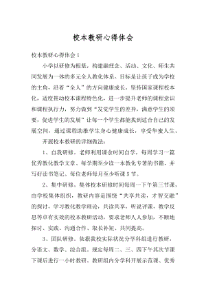 校本教研心得体会范本.docx