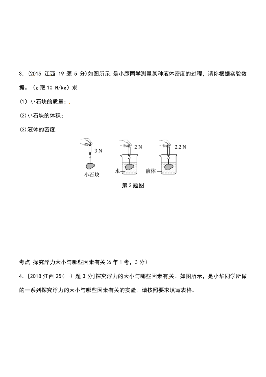 (江西专版)2019中考物理总复习 第九讲 浮力真题演练.pdf_第2页