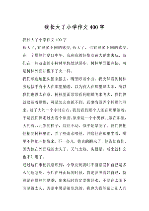 我长大了小学作文400字汇总.docx