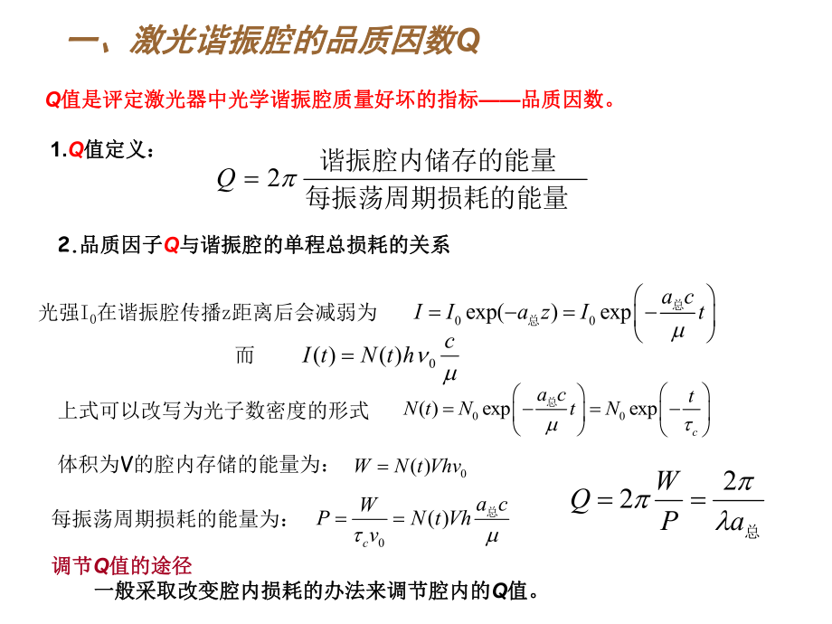 LASER激光器的调Q技术专讲...ppt_第2页