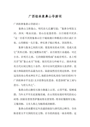 广西桂林象鼻山导游词汇编.docx