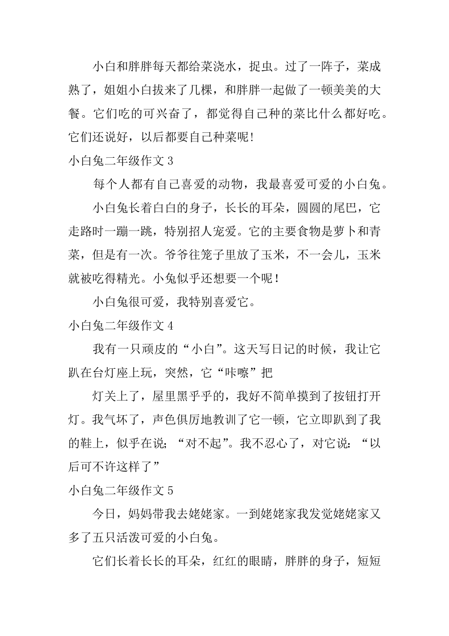 小白兔二年级作文汇编.docx_第2页