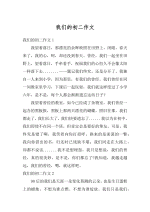 我们的初二作文优质.docx