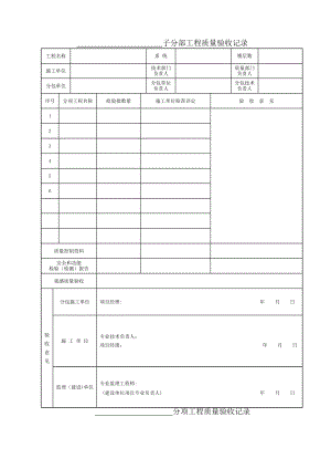 子分部、分项工程质量验收记录表.doc