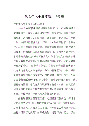 校长个人年度考核工作总结范文.docx