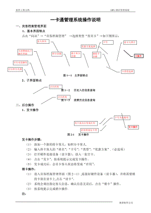 奥普酒店管理软件学习-一卡通操作手册.doc