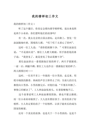 我的榜样初三作文汇总.docx