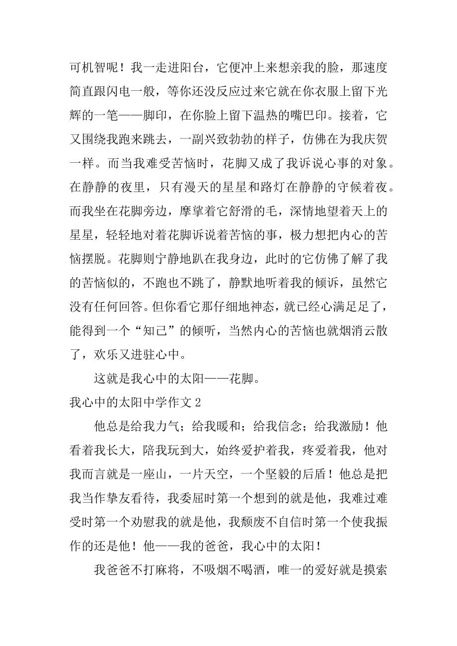 我心中的太阳高中作文汇编.docx_第2页