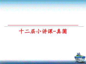 最新十二层小讲课-真菌精品课件.ppt