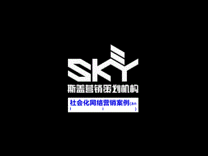 最新sky营销策划机构-社会化网络营销案例（ppt 30页(共31张ppt课件).pptx