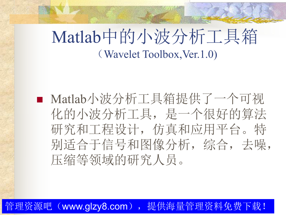 Matlab中的小波分析工具箱.ppt_第2页