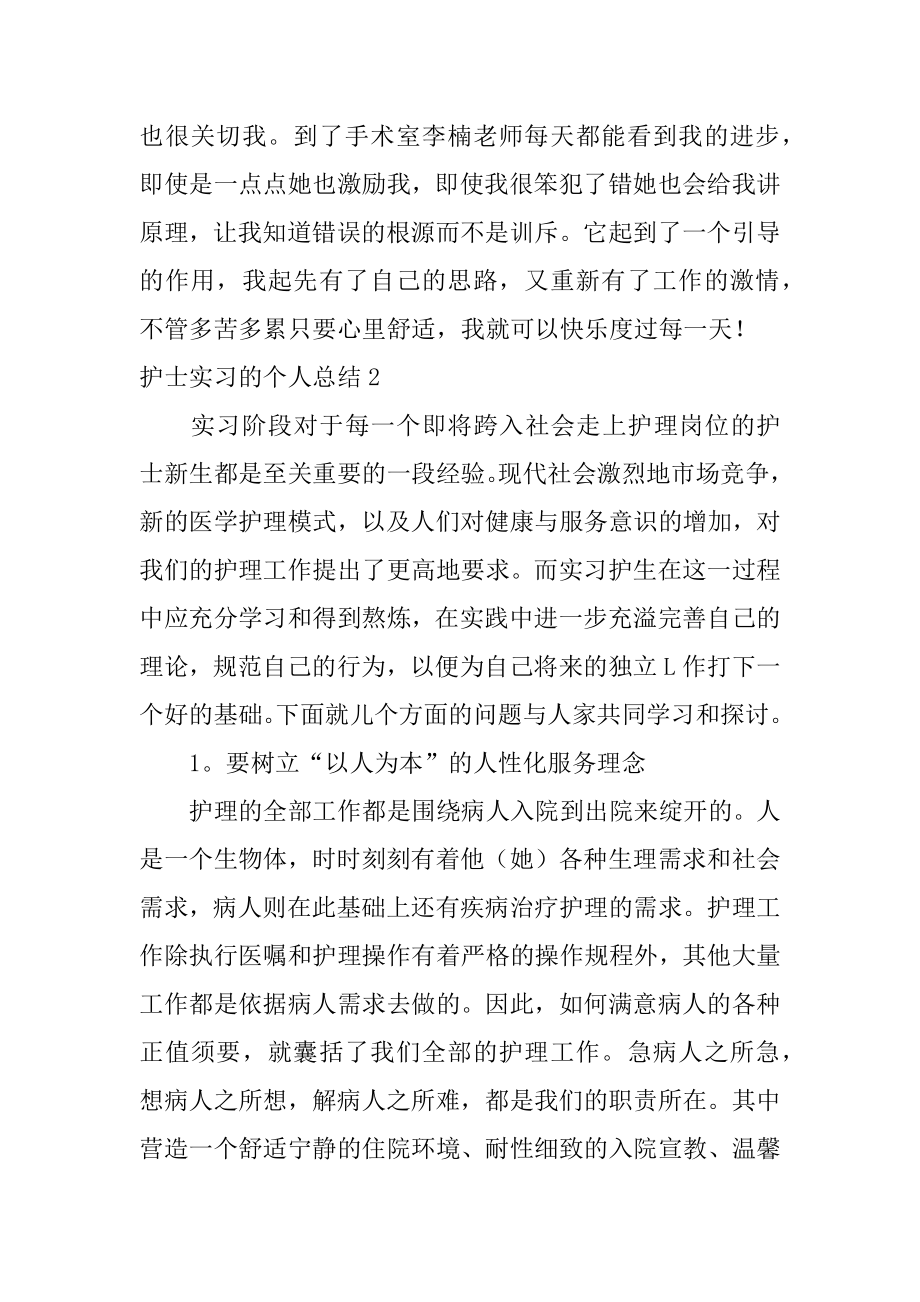 护士实习的个人总结精编.docx_第2页