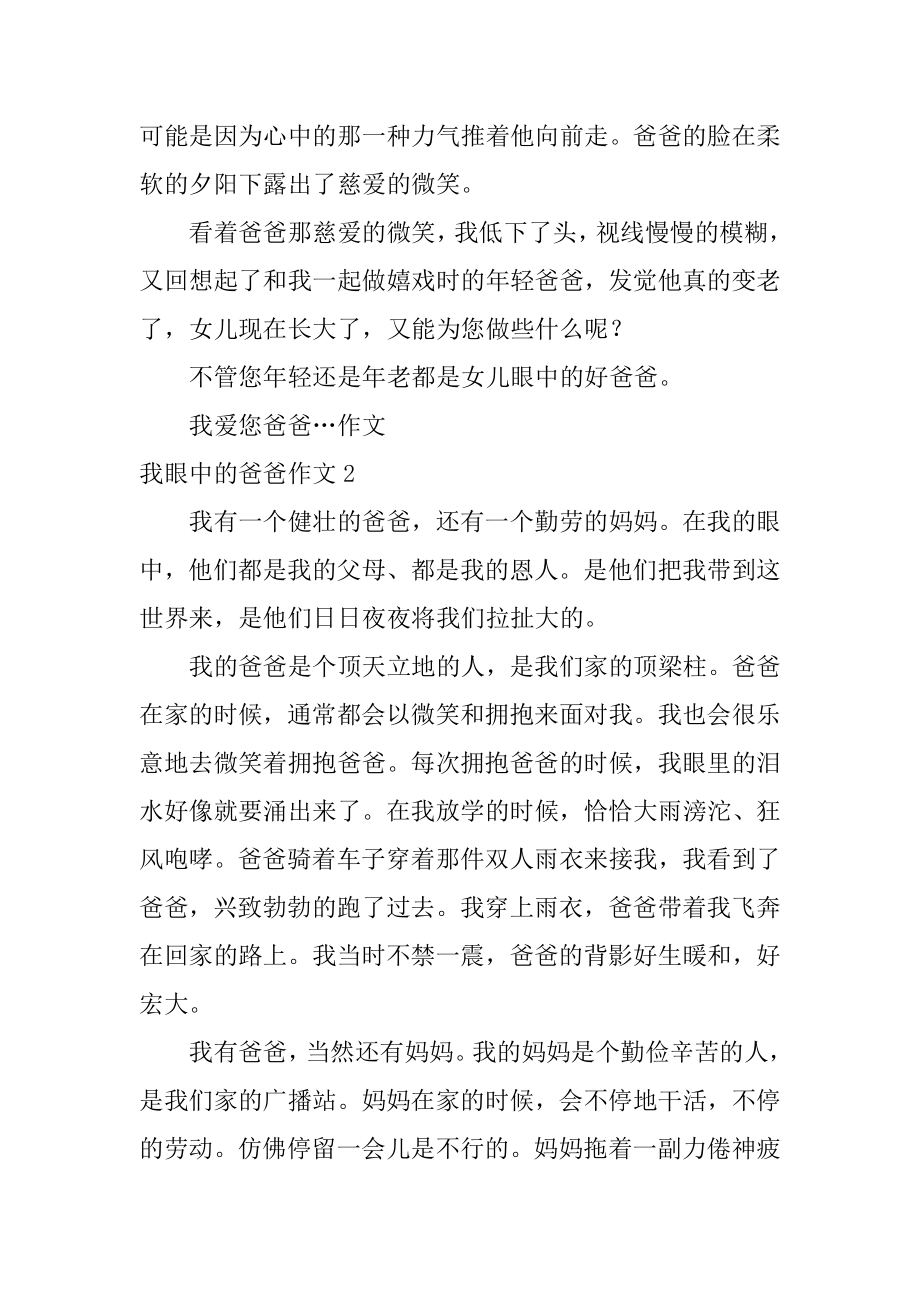 我眼中的爸爸作文精选.docx_第2页