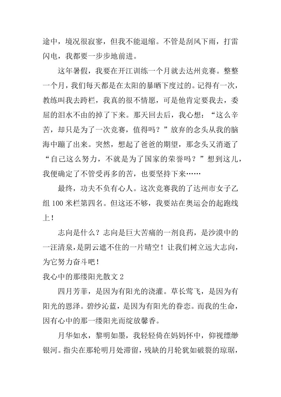 我心中的那缕阳光散文汇总.docx_第2页