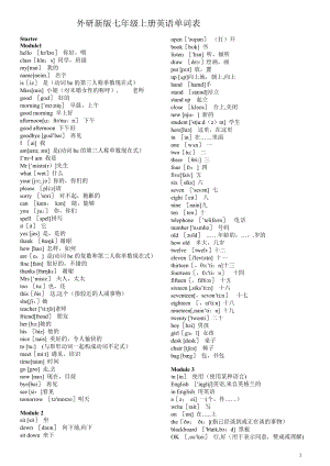 新外研版初中英语单词带音标.doc