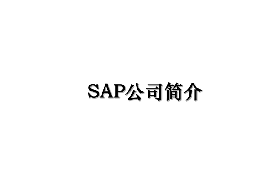 SAP公司简介.ppt_第1页