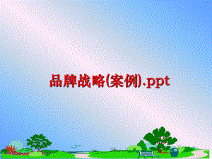 最新品牌战略(案例).ppt幻灯片.ppt