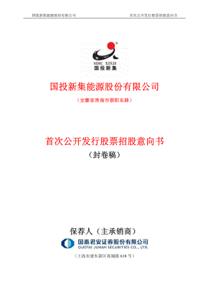 国投新集：首次公开发行股票招股意向书.PDF