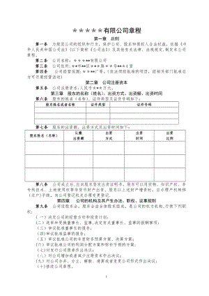 新成立公司章程范文.doc