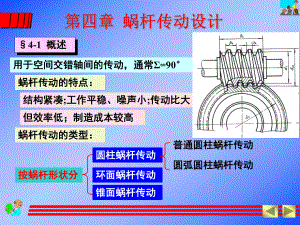 华中科技大学机械设计基础课件蜗杆ppt.ppt