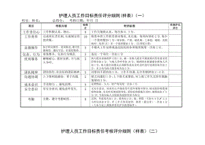 护理人员绩效考核评分细则表02258.doc