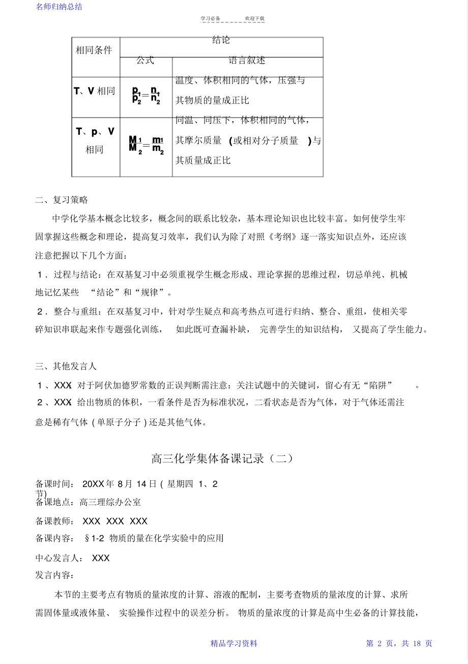 最全面高三化学集体备课记录总结2021.pdf_第2页