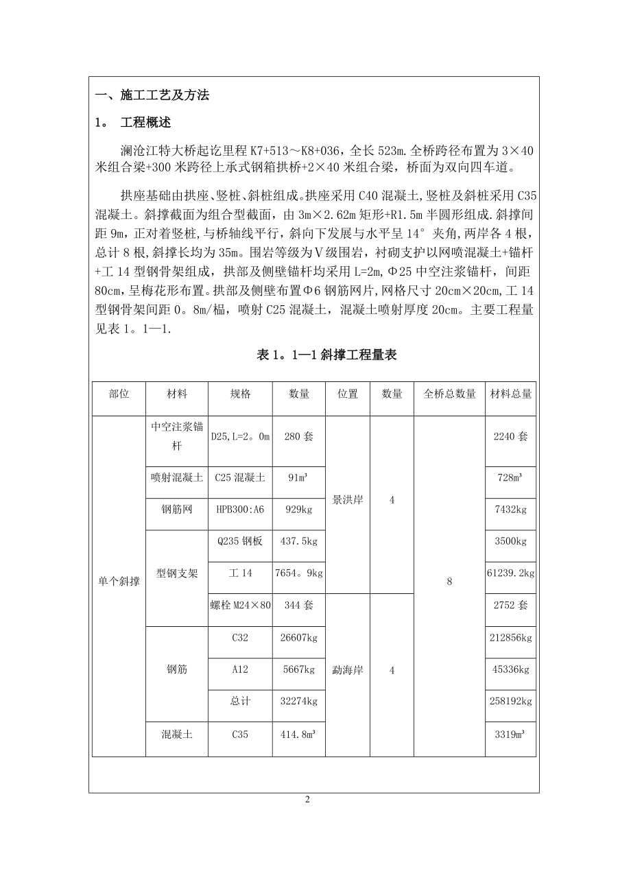 拱座斜撑施工技术交底.doc_第2页