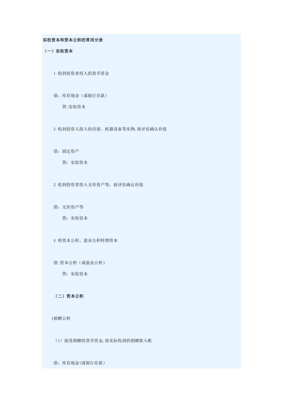 实收资本与资本公积的会计分录.doc_第1页