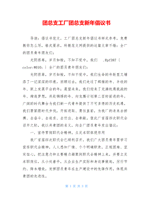 团总支工厂团总支新年倡议书.doc