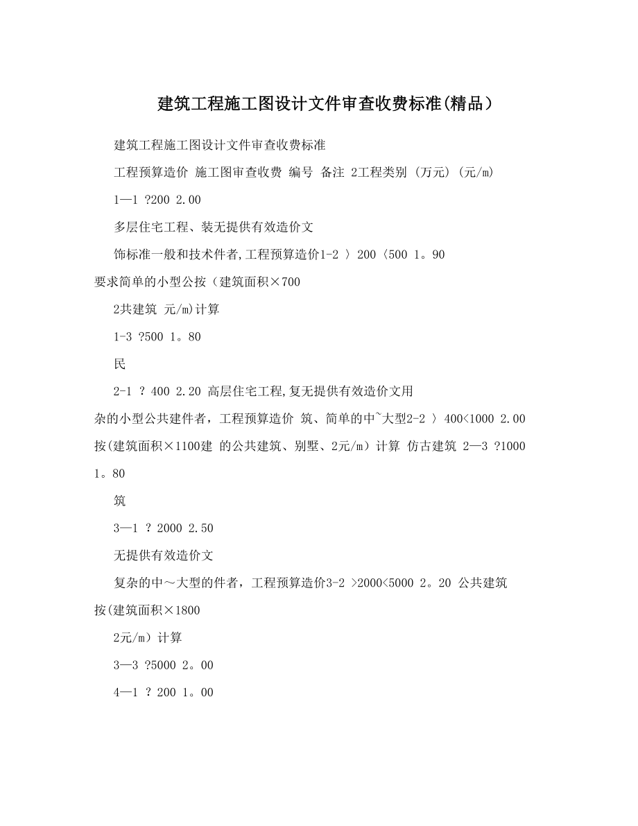 建筑工程施工图设计文件审查收费标准&#40;精品&#41;.doc_第1页