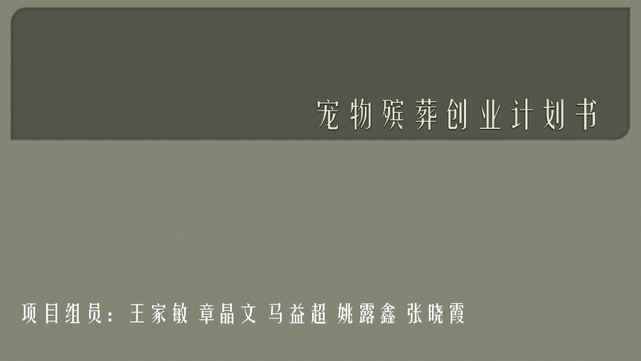 宠物殡葬创业计划书ppt课件.pptx_第1页