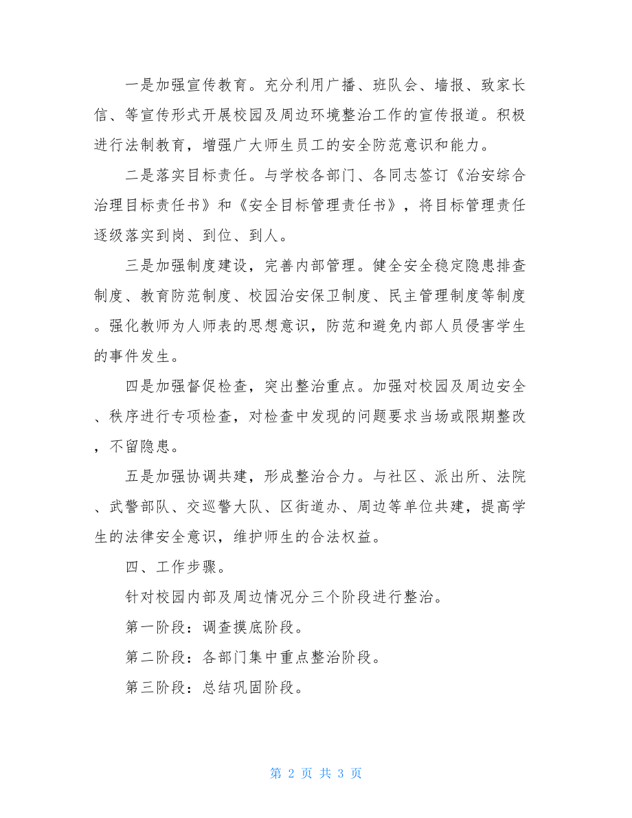 校园周边环境综合治理情况_校园周边环境综合治理工作方案.doc_第2页