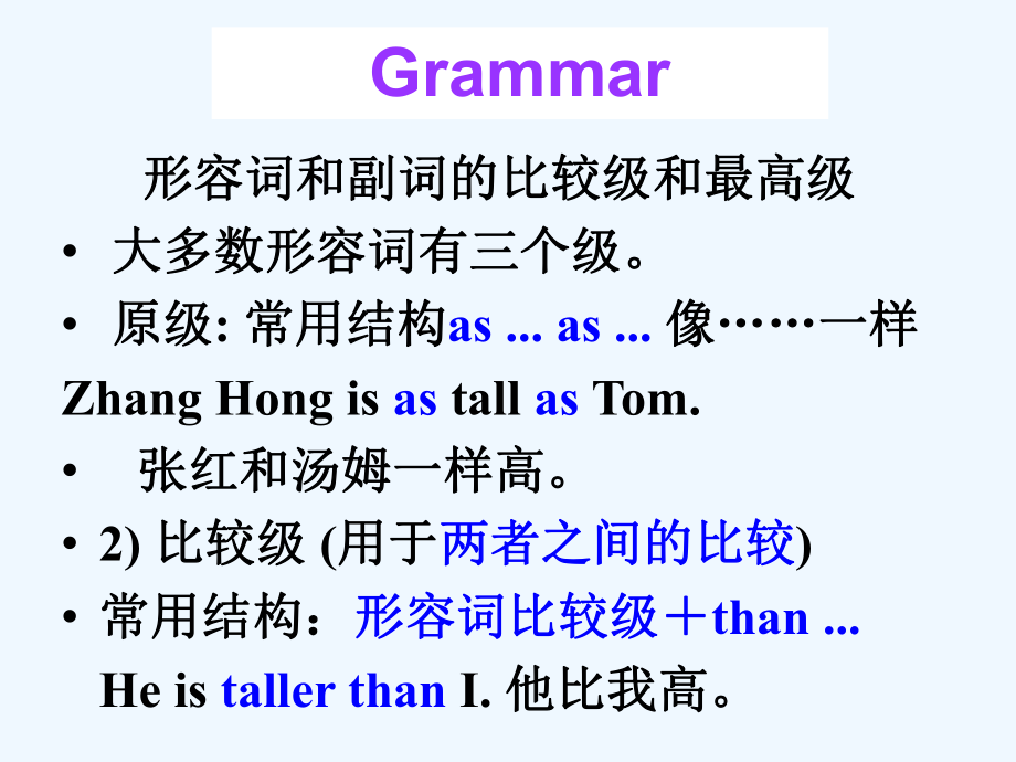 八年级下册形容词和副词的比较级和最高级的用法ppt课件.ppt_第2页