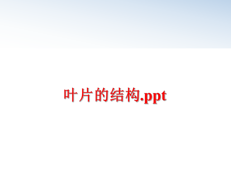 最新叶片的结构.pptPPT课件.ppt_第1页