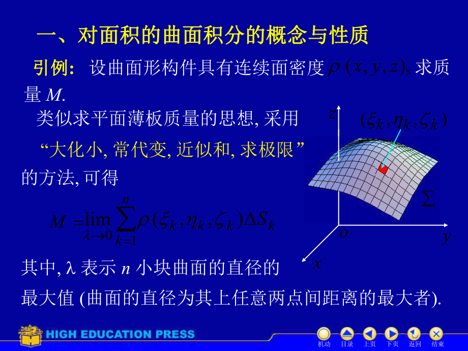 最新同济大学第五版高等数学(下)课件D104对面积曲面积分精品课件.ppt_第2页