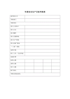 年度安全生产目标考核表.doc