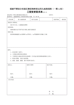 市政工程变更格式.doc