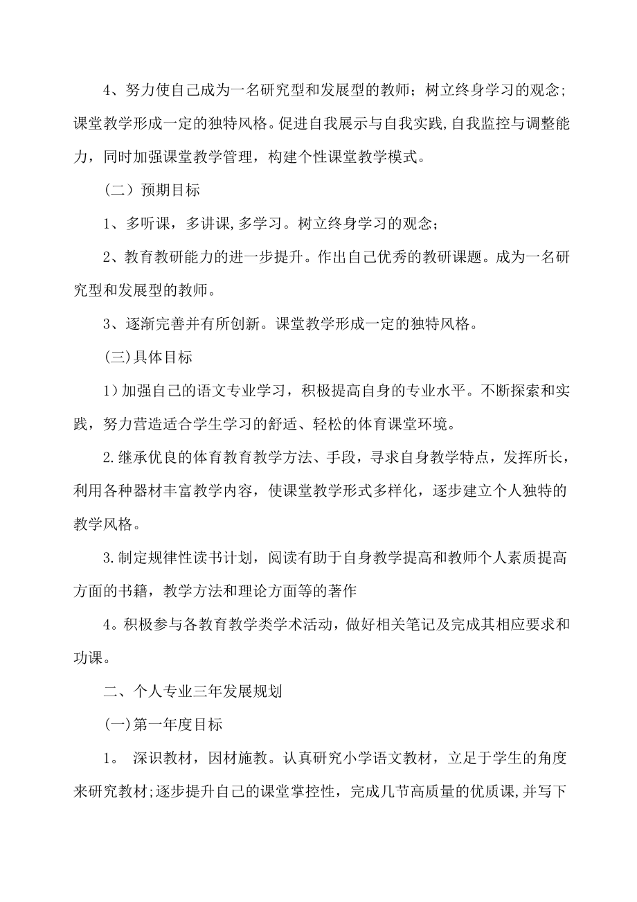 教师个人专业发展三年规划(青年教师).doc_第2页