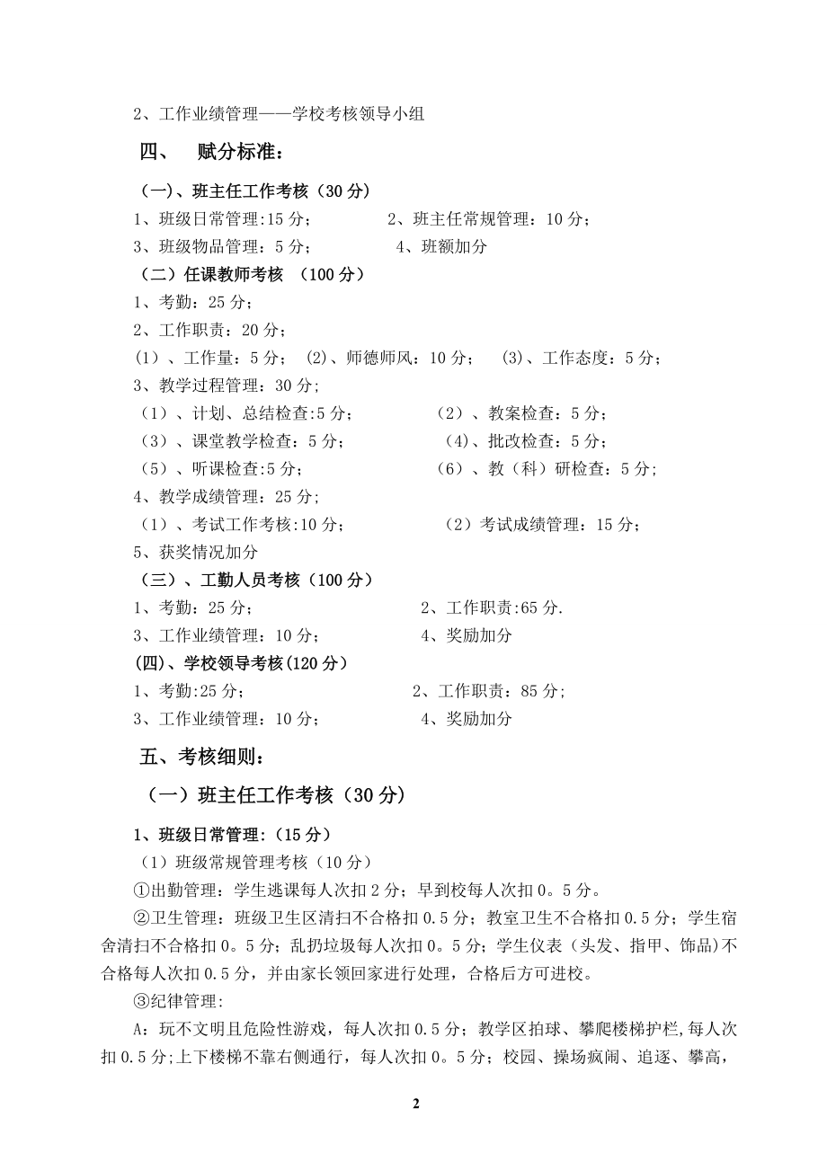 教师绩效工资量化考核及分配办法.doc_第2页