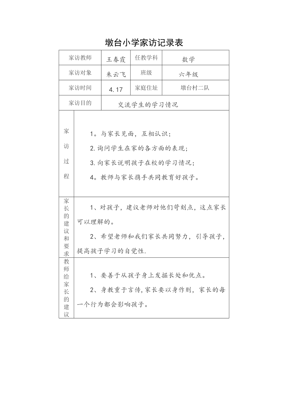 家访记录表84901.doc_第2页