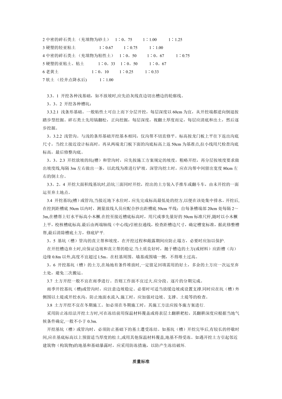 施工工艺大全人工挖土工艺标准(101-1996).doc_第2页