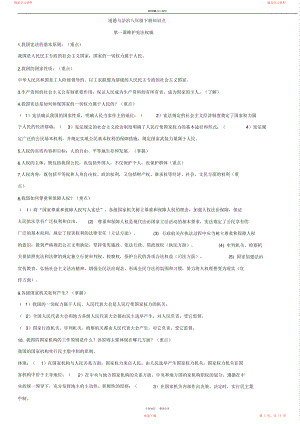 最全面部编版道德与法治八年级下册全册复习资料2021(精华版).pdf