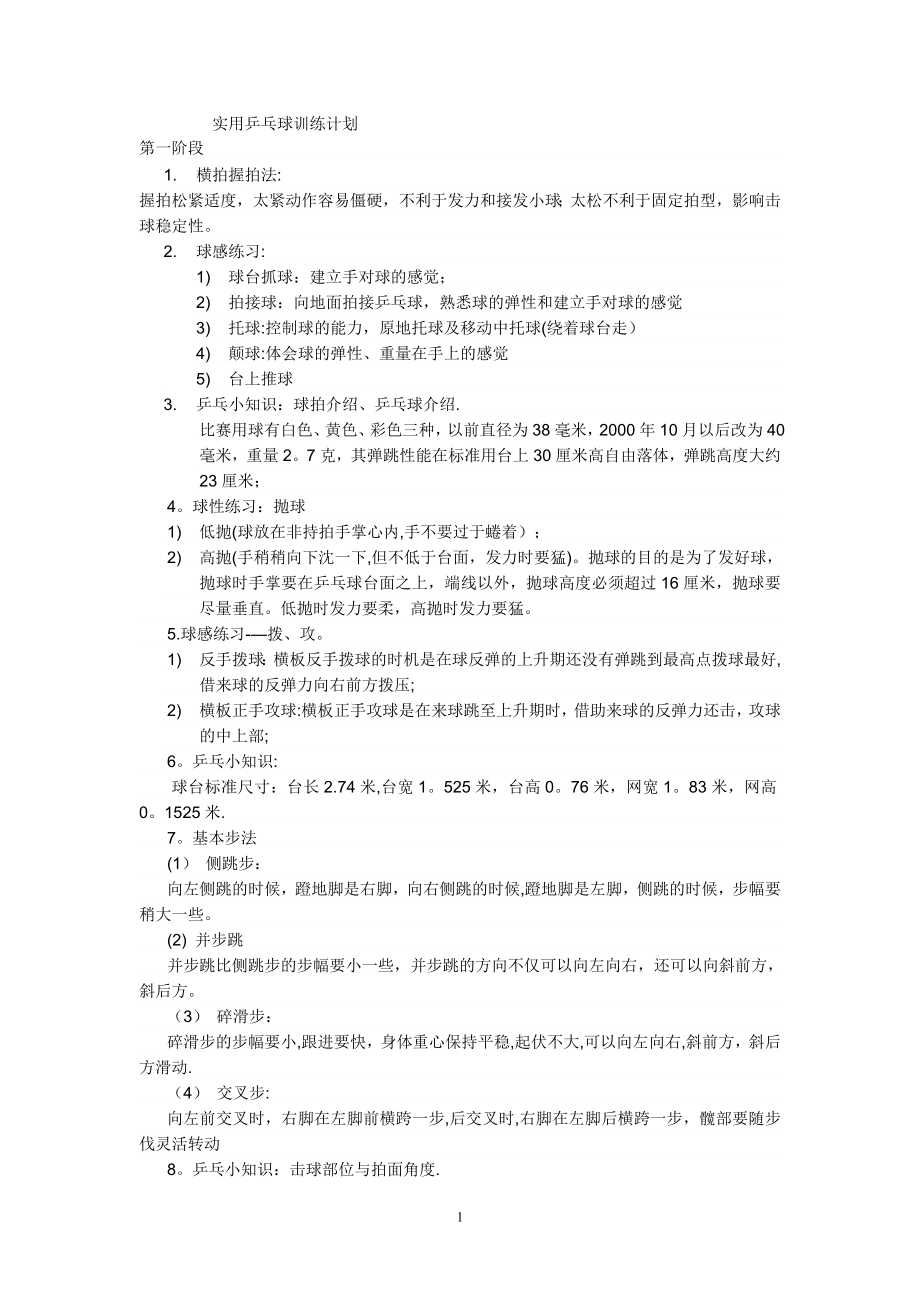 实用乒乓球训练计划.doc_第1页