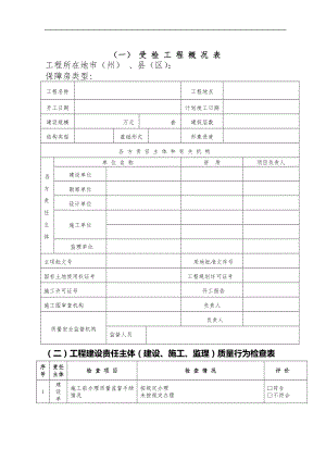 工程建设责任主体(建设、施工、监理)质量行为检查表.doc