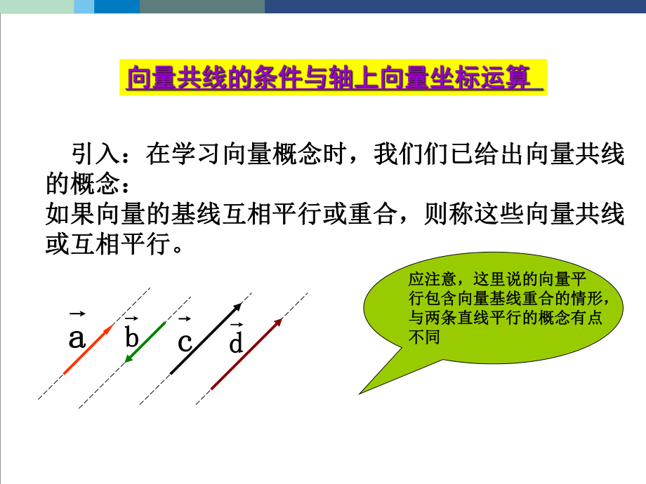 最新向量共线的条件与轴上向量坐标运算幻灯片.ppt_第2页