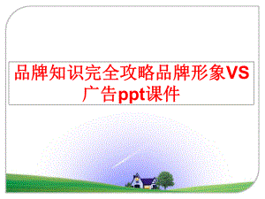 最新品牌知识完全攻略品牌形象VS广告ppt课件幻灯片.ppt