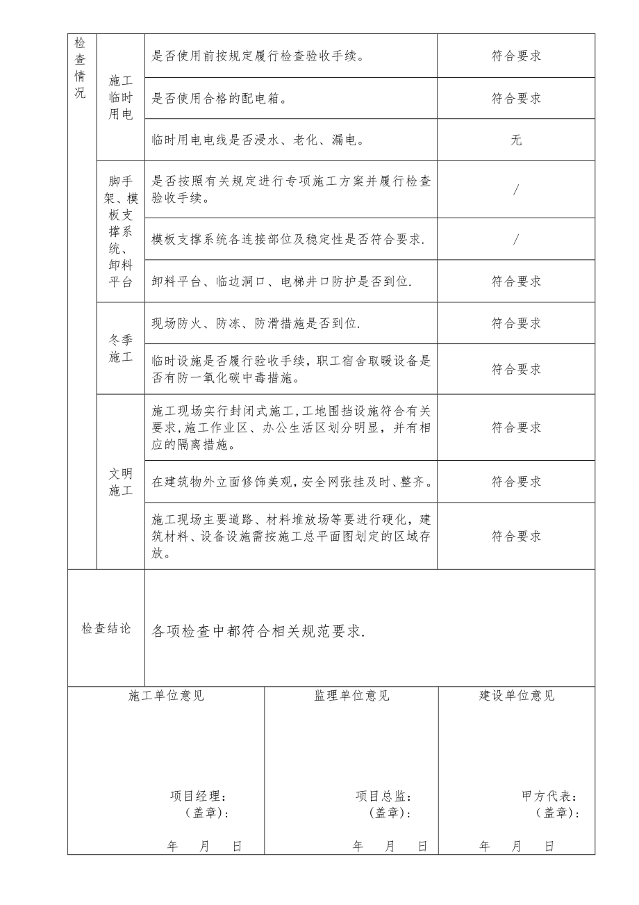 房屋建筑工程节后复工安全自查表.doc_第2页